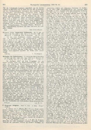 405 [Rezension] Weltschau des Katholizismus. Die vatikanische Missionsausstellung in Wort und Bild. Heft 1 - 3