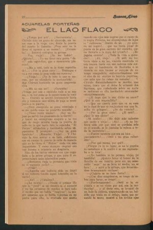 El lao flaco : Acuarelas porteñas