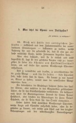 5. Was lehrt die Chemie vom Fleischessen?