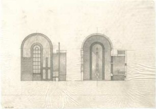 Rosenbauer, Gregor; Kirchenentwürfe Epoche 3 - Kirche (Schnitte)