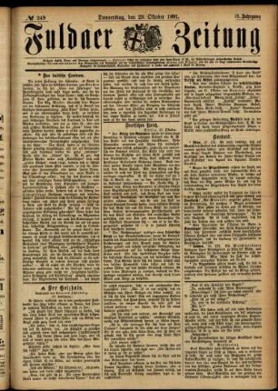 Ausgabe vom Donnerstag, den 29. Oktober 1891.