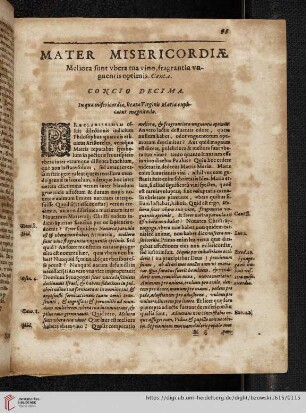 Mater Misericordiae. Concio Decima