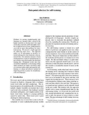 Data point selection for self-training