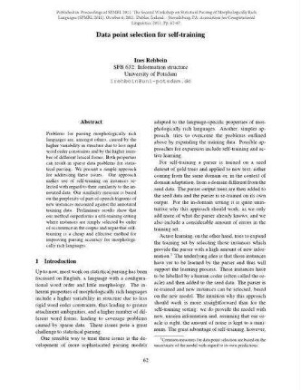 Data point selection for self-training