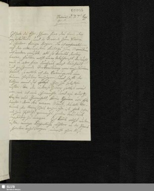 Nr. 65: Forkel, Margaretha an die Vossische Buchhandlung. 27.09.1791.