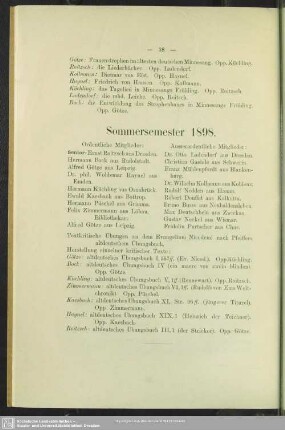 Sommersemester 1898