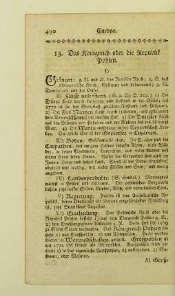 13. Das Königreich oder die Republik Pohlen