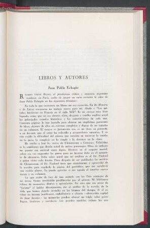 Libros y autores : Juan Pablo Echagüe