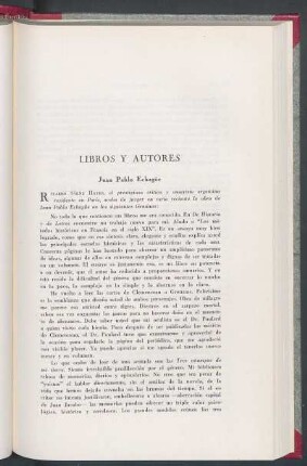 Libros y autores : Juan Pablo Echagüe
