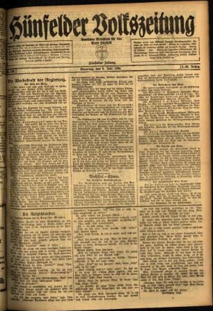 Ausgabe vom Dienstag, den 06. Juli 1920.