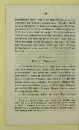 58. Stunde. Producte. Menschenrassen