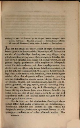 Grunddragen af svenska vitterhetens historia : Akademiska föreläsningar af Bernhard Elis Malmström, 1. Stjernhjelm - frihetstiden