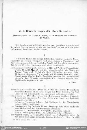 Bereicherungen der Flora Saxonica