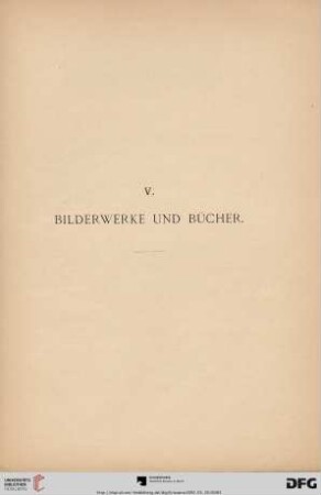 V. Bilderwerke und Bücher (Nr. 1-225)