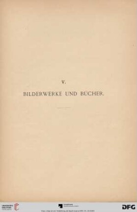 V. Bilderwerke und Bücher (Nr. 1-225)