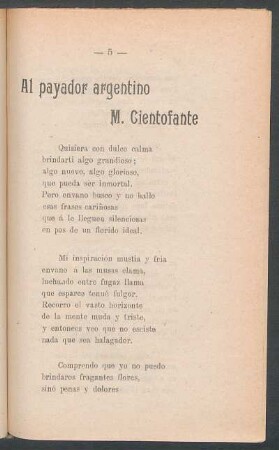 Al payador argentino M. Cientofante