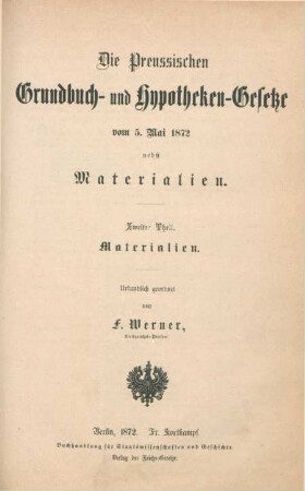 Theil 2: Materialien