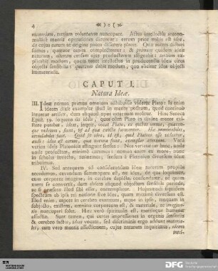 Caput I. Natura Ideæ.