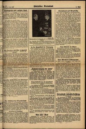 Zweite Ausgabe vom Montag, den 10. Juli 1939.