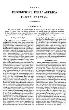Della Descrizione dell' Affrica. Parte settima.