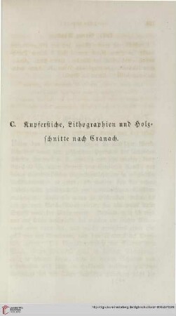 C: Kupferstiche, Lithographien und Holzschnitte nach Cranach