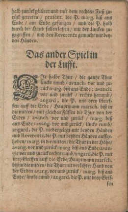 Das ander Spiel in der Lufft.