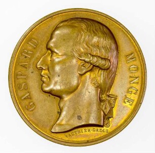 Gedenkmedaille auf den Mathematiker Gaspard Monge