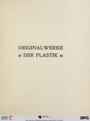 Originalwerke der Plastik (Nr. 25-37)