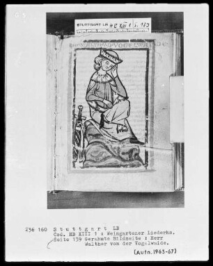 Weingartner Liederhandschrift — Herr Walther von der Vogelwaide, Folio 139recto