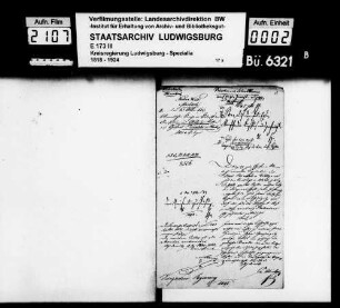 Kirchen- und Schuldiener: Aufzugs-, Investitur- und Vikariatskosten, Oberamt Marbach