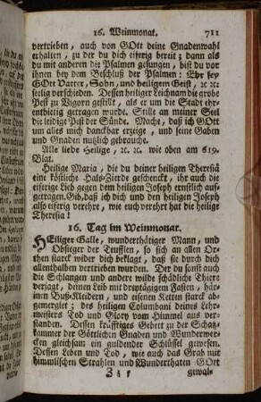 16. Tag im Weinmonat. - 31. Tag im Weinmonat.