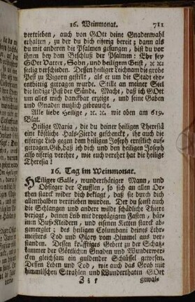 16. Tag im Weinmonat. - 31. Tag im Weinmonat.