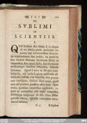 De Sublimi In Scientiis.