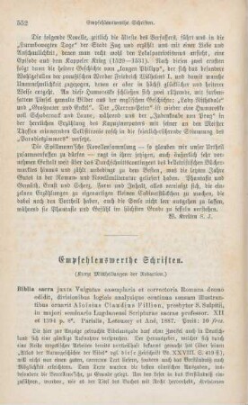 552-562 Empfehlenswerthe Schriften