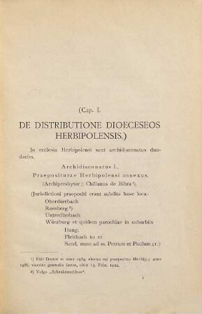 Episcopatus Herbipolensis exspirante saeculo decimo quinto et inchoante saeculo decimo sexto secundum duo eiusdem temporis manuscripta : pro crypta S. Chiliani in Novo-Monasterio Herbipol