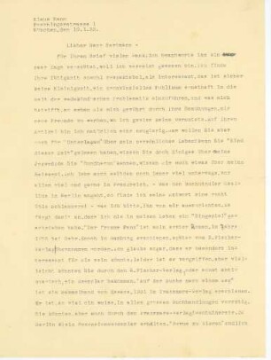 Korrespondenz von Klaus Mann an Otto Hartmann