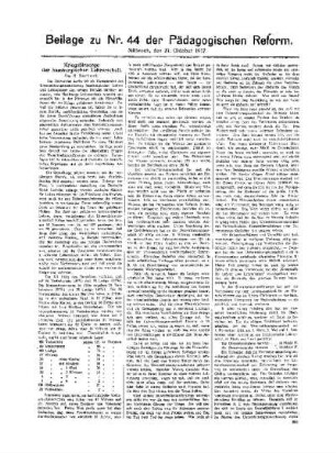 Kriegsfürsorge der hamburgischen Lehrerschaft : Beilage zu Nr. 44 der Pädagogischen Reform