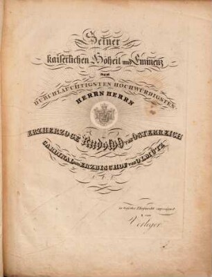Sonate (in Es-dur) für das Piano-Forte : 1tes Werk, No. 1
