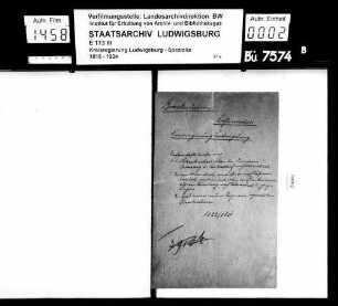 Nachbarschaftsstraßen: 1.) Hohenhaslach über die Domäne Bromberg und Kirbachhof nach Ochsenbach, 2.) von Ochsenbach einerseits nach Häfnerhaslach, andererseits über das Blankenhorn auf dem Stromberg nach Eibensbach und Güglingen, 3.) Bau einer neuen Steige am sogenannten Blankenhorn