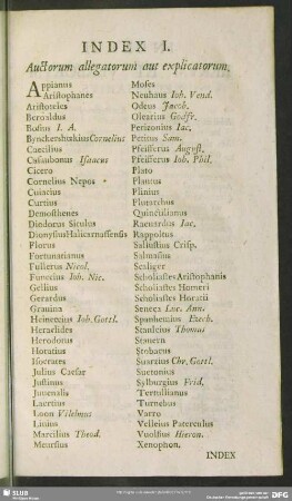 Index I. Auctorum allegatorum aut explicatorum