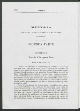 Memoria sobre la electricidad sin alambres - (Continuación) : Segunda Parte - Capítulo I: Reversión de los físicos [Continuación]