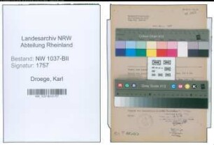 Entnazifizierung Karl Droege , geb. 05.09.1911 (Schuhmacher)