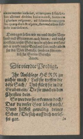 Die vierdte Predigt.
