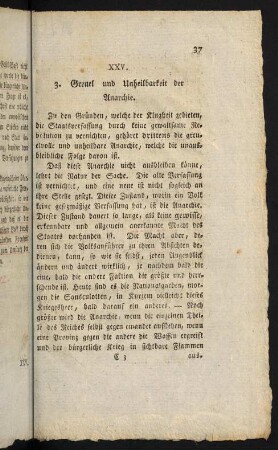 37-57, XXV. 3. Greuel und Unheilbarkeit der Anarchie. - XXVII. Fortsetzung.
