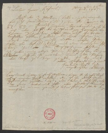 Brief an Ambrosius Kühnel : 25.02.1807