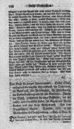 Das Buch für junge Frauenzimmer. T.1.2.