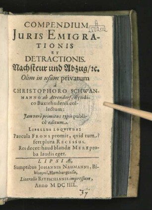 Compendium juris emigrationis et detractionis