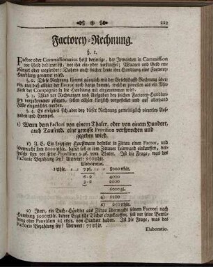 Factoren-Rechnung.