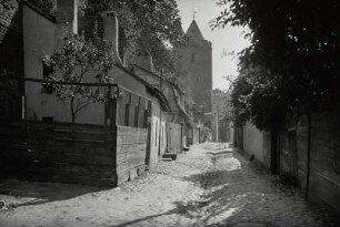 Prenzlau, Mauerstraße : Prenzlau. Mauerstraße mit Stettiner Tor