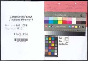 Entnazifizierung Paul Lange , geb. 03.05.1888 (Verwalter)